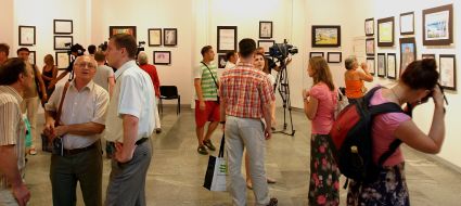 Visitors of exhibition