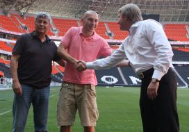 Mircea Lucescu, Sergey Palkin and Mariusz Lewandowski