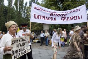 Participants of the icon-bearing procession
