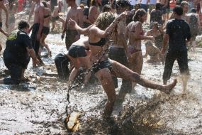 Visitors of the festival ”Woodstock-2010”