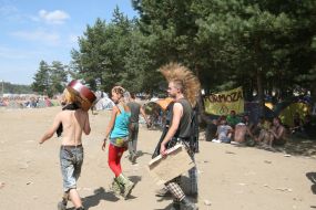 Visitors of the festival ”Woodstock-2010”