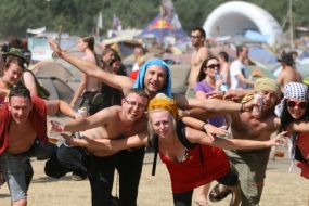 Visitors of the festival ”Woodstock-2010”