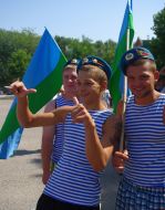 Servicemen of airborne troops