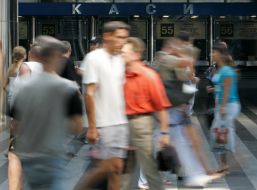 Cash offices of the Kiev railway terminal