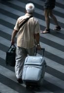 Passenger of the Kiev railway terminal