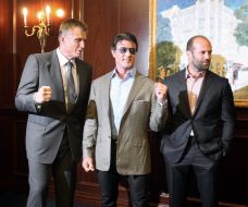 Dolph Lundgren, Sylvester Stallone and Jason Statham