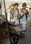 Participants of folk-lore band  ”Mikhail miracle”