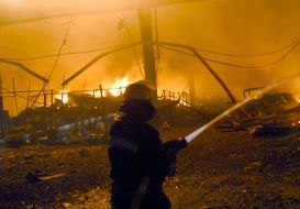 Fire on storage of domestic technique