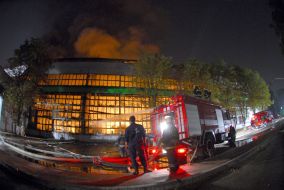 Fire on storage of domestic technique