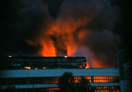 Fire on storages of domestic technique