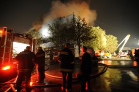 Fire on storage of domestic technique