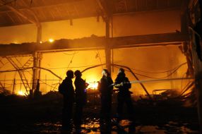 Fire on storage of domestic technique