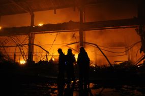 Fire on storage of domestic technique