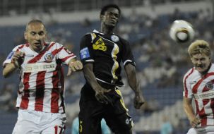 Igor Khudobyak, Mariusz Lewandowski and Dele Adeleye