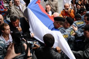 Police impeded the march of the Russian opposition