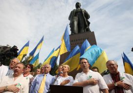 Mass meeting on occasion of 19th anniversary of Independence of Ukraine
