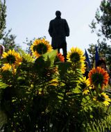 Квіти біля пам’ятника Тарасу Шевченку