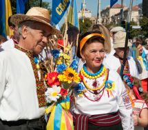 Participants of festive procession