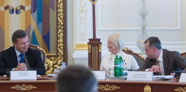 Віктор Янукович, Ганна Герман та Борис Колесников
