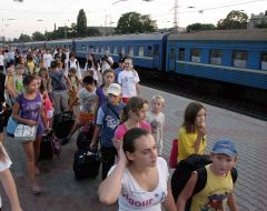 Russian children came to rest in Odessa