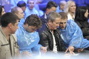 Leonid Chernovetsky with son Stepan