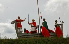 Participants of the festival ”Bylinas of ancient Kiev”