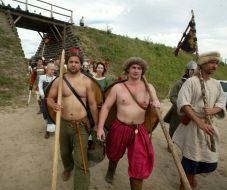 Participants of the festival ”Bylinas of ancient Kiev”