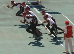 Участники Чемпионата мира по пожарно-спасательному спорту