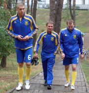 Yevgeniy Hacheridi, Oleg Gusev and Sergey Rebrov