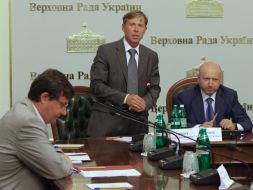 Andrey Pavlovskiy, Sergey Sobolev and Aleksandr Turchinov