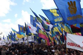 Participants of the mass meeting
