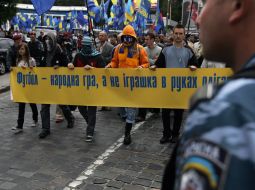 Участники марша «За украинский футбол!»