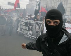 Участник марша «За украинский футбол!»