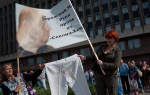 Participants of protest action