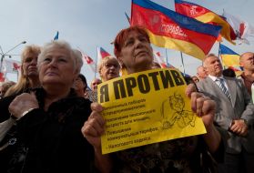 Participants of protest action