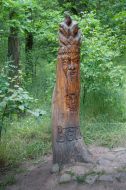 Wooden sculptures of heathen god