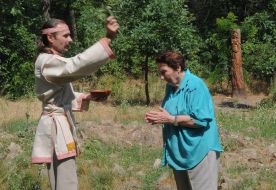 Wooden sculptures of heathen god