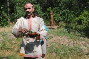 Wooden sculptures of heathen god