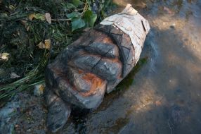 Wooden sculptures of heathen god