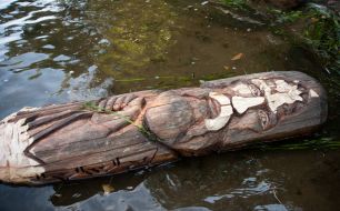 Wooden sculptures of heathen god