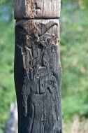 Wooden sculptures of heathen god