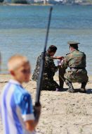 Участник конкурса ”Меткий стрелок”