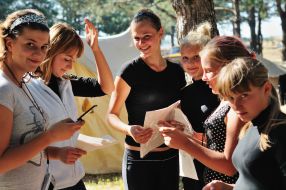 Участницы лагерного сбора «Сосновая Сечь-2010»