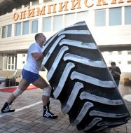 Participant of the tournament ”The strongest man in Donbass”