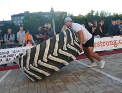 Participant of the tournament ”The strongest man in Donbass”