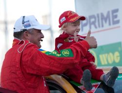 Evgeniy Chervonenko with his son Alfred
