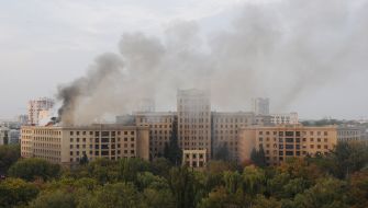A fire in the Kharkov university