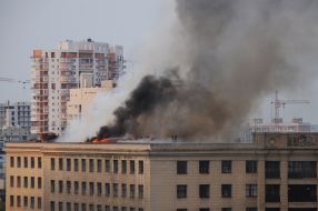 A fire in the Kharkov university