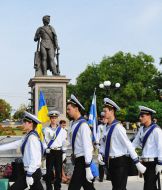 Rally near the monument commemorating the Potemkin City Day