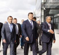 Viktor Yanukovich, Andrey Klyuev and Boris Shakhsuvarov